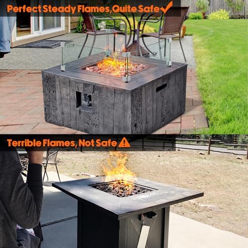Skyflame 19" Square Fire Pit Screen Glass Wind Guard