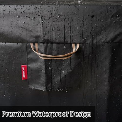 QH.HOME Fire Pit Cover Square 30", 900D Heavy Duty Fabric 100% Waterproof