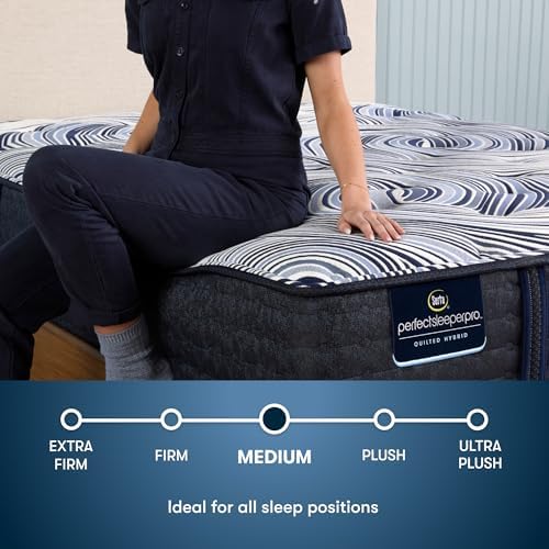Serta Perfect Sleeper Pro - Dublin 14" Medium Queen Latex Hybrid Mattress - 5 Support Zones and Cooling Tech for Premium Hybrid Comfort - 100 Night Trial, CertiPUR-US Certified