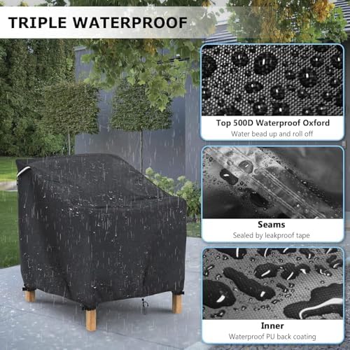 Patio Chair Cover - 2 Pack, 30" W x 34" D x 38" H