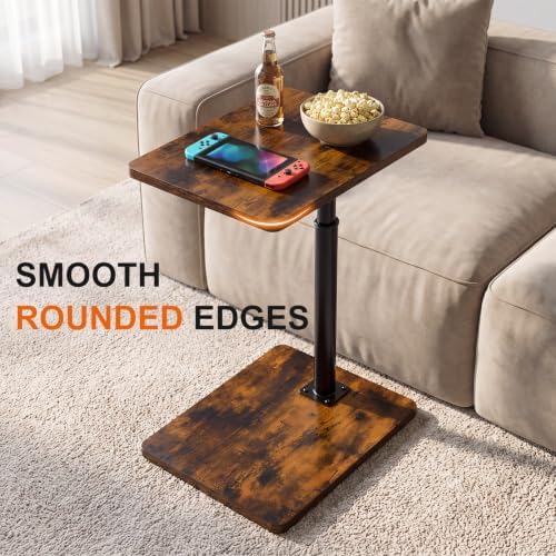 Adjustable 18"-33" TV Tray Table, Couch Side Table for Small Spaces