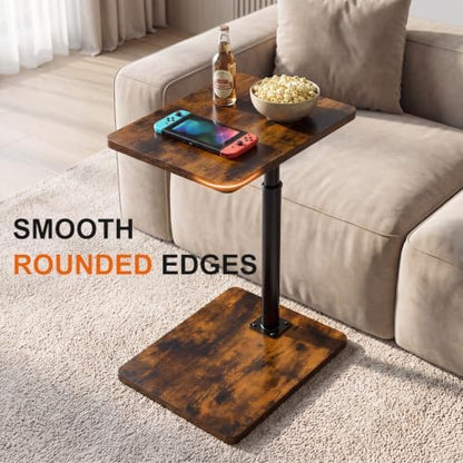 Adjustable 18"-33" TV Tray Table, Couch Side Table for Small Spaces