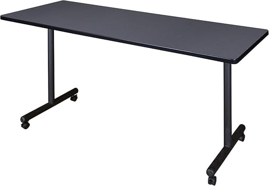 Romig Axis-Pro 60 x 24 in. Mobile T-Base Training Seminar Table- Grey