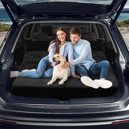 6-Inch Tri-Fold Mattress Single Size - Foldable Futon Sofa Bed with Removable Washable Cover, Folding Memory Foam Futon Mattress | Non-Slip Bottom & Carry Handles for Guest, Camping, Dorm