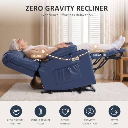 MCombo Small Dual Motor Power Lift Recliner Chair for Petite Elderly 7893