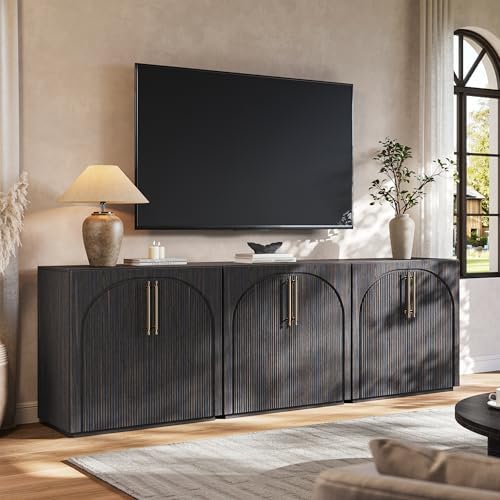 Sideboard Buffet Cabinet with Storage,Credenza with Fluted Doors