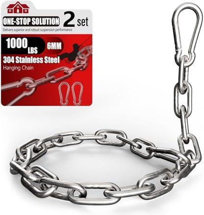 sprookber 25" Hanging Swing Chain,1000 lb Capacity,6 mm 304 Stainless Steel