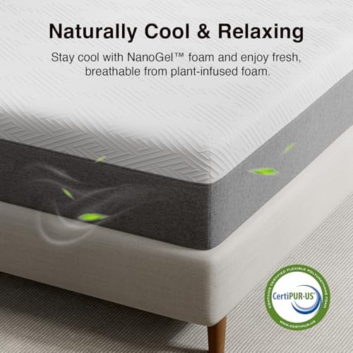 Novilla 10 Inch Twin XL Mattress, Gel Memory Foam Mattress Twin XL Size
