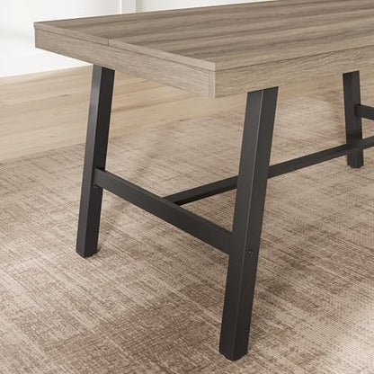 Garvee 55" Modern Dining Table, Small Kitchen Table, Grey Walnut