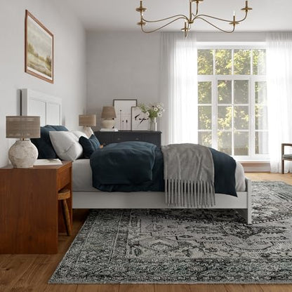 AFI, Berkshire Queen Solid Wood Low Profile Platform Bed with Matching Footboard, White