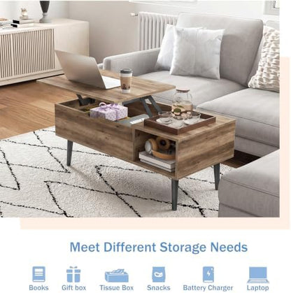 DUMOS Coffee Tables with Storage, Lifting Top for Living Room