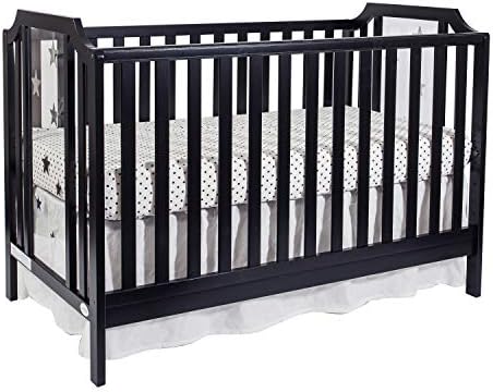 Suite Bebe Celeste 3 in 1 Convertible Island Crib Wood and Acrylic, Black
