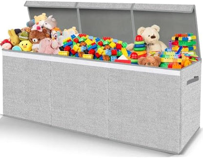 Pantryily Extra Large Toy Box with Lid Foldable Plush Toy Organizer Chest