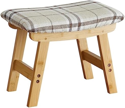 viewcare Foot Stools Ottoman, Small Soft Footrest Ottoman with Wood Legs, Sofa Footrest Extra Seating for Living Room Entryway Office