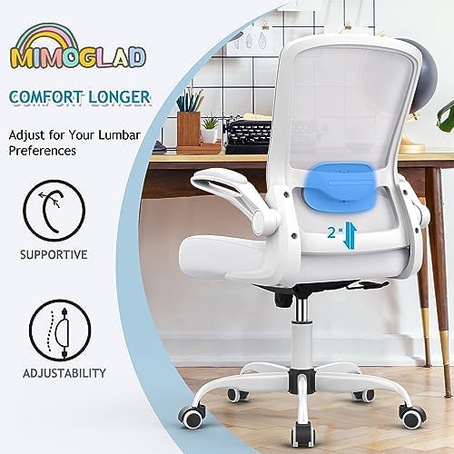 Mimoglad Ergonomic High Back Mesh Office Chair, Adjustable Lumbar Support, Thickened Seat Cushion