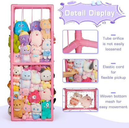Stuffed Animal Storage Zoo Holder Space Save, PVC Stuffed Animal Organizer