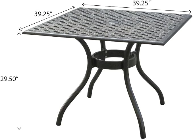 Patio Dining Set, Olmsted 5-Piece Outdoor Garden Table and Chairs Set Dining Furniture for Backyard Porch Deck Lawn Patio Seating Area