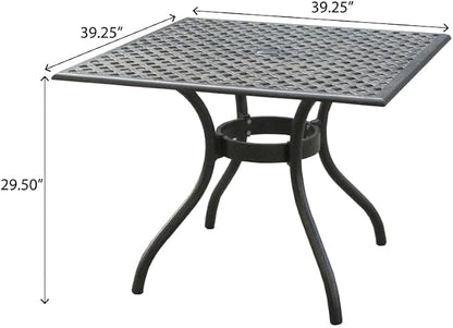 Patio Dining Set, Olmsted 5-Piece Outdoor Garden Table and Chairs Set Dining Furniture for Backyard Porch Deck Lawn Patio Seating Area