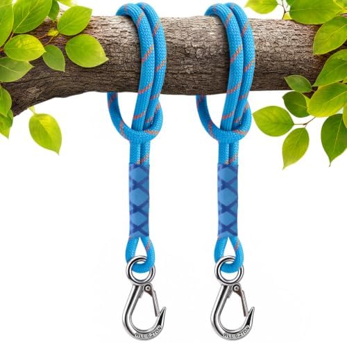 2 Pack Tree Swing Straps with Stainless Steel Carabiner