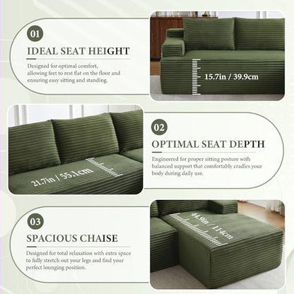 Boneless Couch, Cloud Couch Sofa, Sectional Couches for Living Room