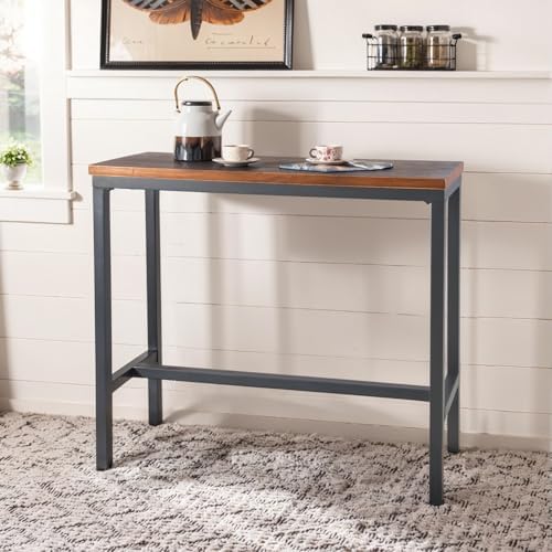 Industrial Narrow Bar Table Vintage Rectangle Dining Table for Kitchen 41.3inch Height High Pub Table Rustic Tall Display Stand in Hallway