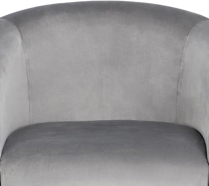 Topeakmart Velvet Accent Chair, Comfy and Modern Velvet Club Chair with Armrest and Sturdy Legs for Living Room/Bedroom Study, Set of 2, Grey