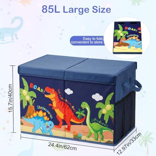Toy Box with Adjustable Divider Large Toy Chest Storage for Nursery Kidroom