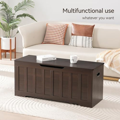 43.3" Storage Chest Extra Large, Storage Bench.(Espresso).