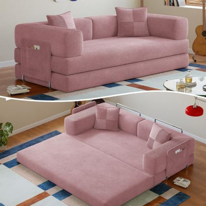 78.8" Boneless Couch for Living Room, Futon Sleeper Sofa Bed