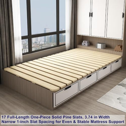 Foldable Floor Bed Frame for Japanese Futon Mattress Full Size