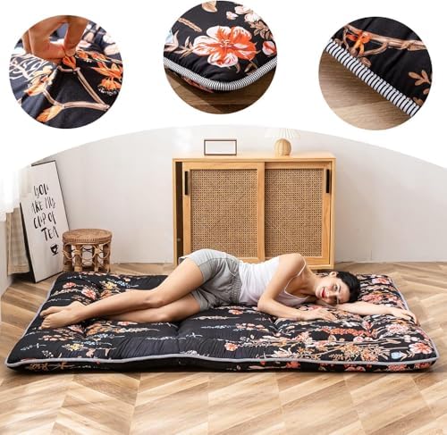 MAXYOYO Japanese Floor Mattress 4" Thick King Size Foldable Futon Mattress