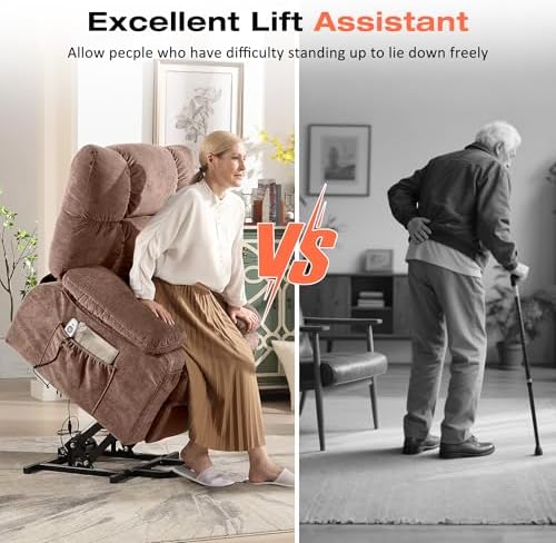 MAHOMICO Power Lift Recliner Chair with Massage and Heat for Elderly