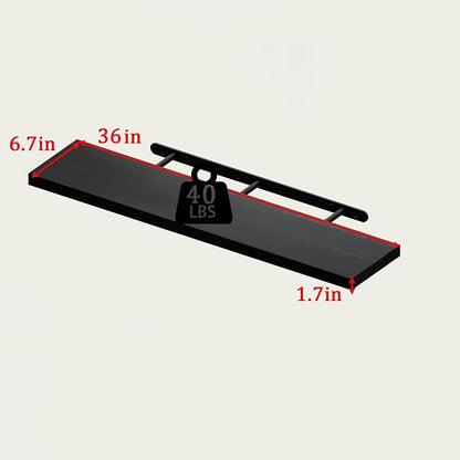 Floating Shelves for Wall, 36 Inch Extra Long Black Wall Shelves, Set of 3, Hanging Invisible Brackets Floating Shelves for Living Room,Bedroom,and Kitchen