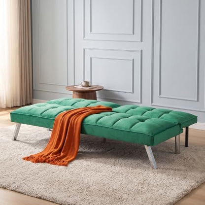 67.7" Convertible Sleeper Sofa with 5 Angles for Adjusting, Green