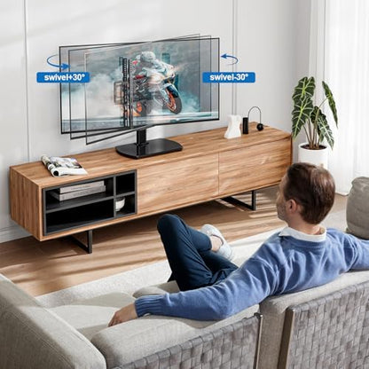 Universal TV Stand for 27-60 Inch TVs with Swivel Mount up to 88lbs