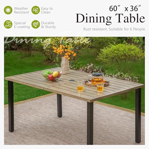 Sophia & William Patio Table and Chairs Set, Outdoor Dining Set for 6