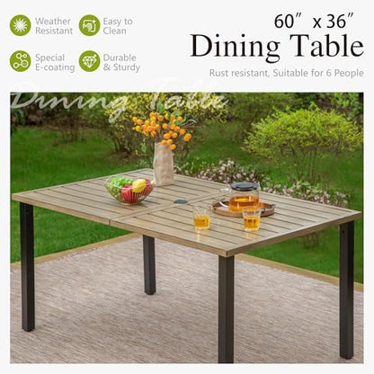 Sophia & William Patio Table and Chairs Set, Outdoor Dining Set for 6