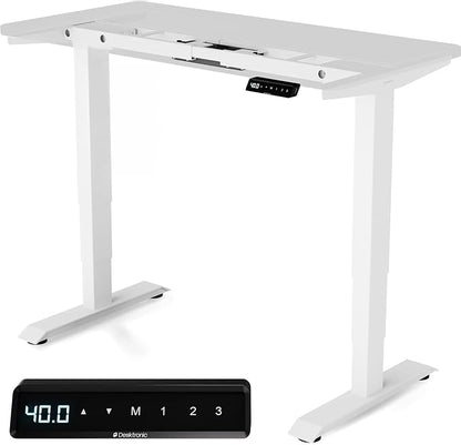 Desktronic Height Adjustable Standing Desk Frame — Ergonomic Sit Stand Desk Frame, Electric Dual Motors 353 lbs, USB & USB-C Charging, Wobble-Free, Touchscreen, 3 Memory Presets, Anti-Collision