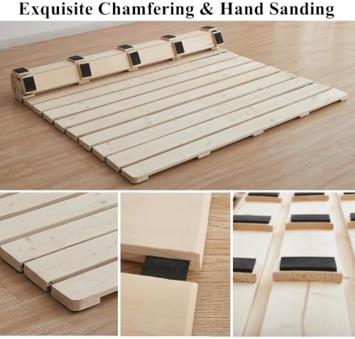 Foldable Floor Bed Frame for Japanese Futon Mattress Full Size