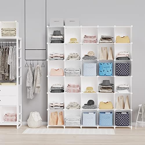 HOMIDEC Closet Organizers and Storage, 9 Cube Storage Organizer, White