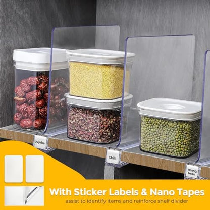 Clear Acrylic Shelf Dividers for Closets Organizer & Storage,2 Pack