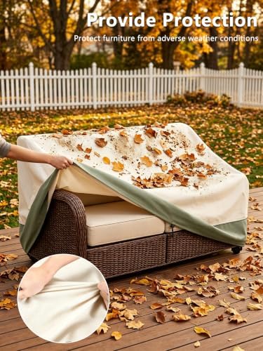 Bitubi Outdoor Waterproof 3-Piece Patio Furniture Covers Set, Beige