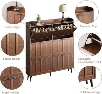 ChooChoo Shoe Storage Cabinet with 6 Flip Drawers