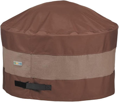 DUCKCOVERS Ultimate Waterproof 52 Inch Round Fire Pit Cover, Outdoor Firepit Cover