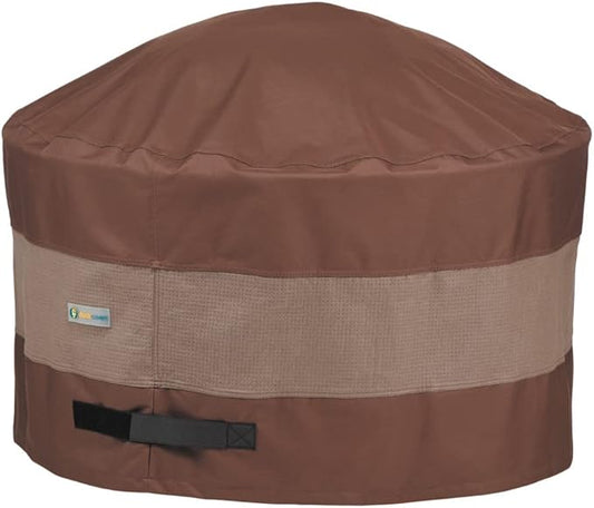 DUCKCOVERS UFPR5024 Ultimate Waterproof Round Fire Pit Cover, 48"DIA x 24"H, Mocha Cappuccino, Patio Furniture Covers