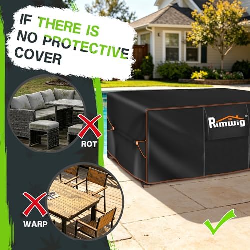 Patio Furniture Set Cover Outdoor Waterproof,90"L x 65"W x 28"H