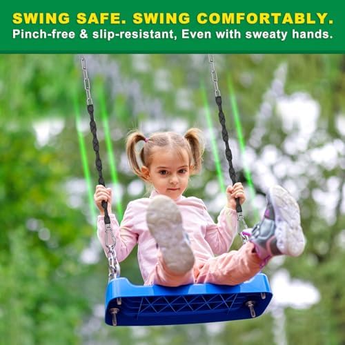 SELEWARE 4 Pcs 65" Stainless Steel Hanging Chains Heavy Duty Swing Chains