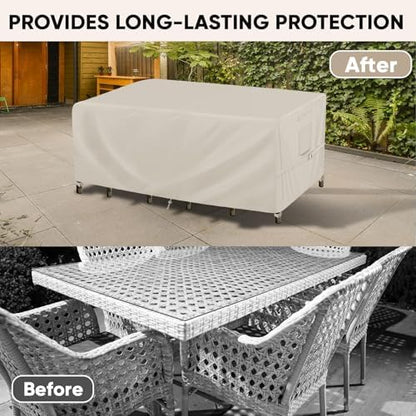BALEINE Patio Furniture Covers Waterproof, Heavy Duty Outdoor Table Cover