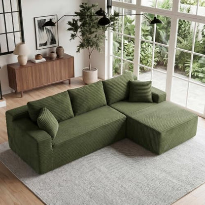 AUGOP Sectional Couches for Living Room Modern Modular Sofa with L-Shape Couchs Upholstered Boneless Couch Deep Seat Sectional Couch with Chaise