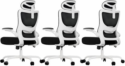 Marsail Ergonomic Office Chair with 3D Armrests, Pack of 3 | Office Desk Chair with High Back Mesh, Adjustable Lumbar Support, Rolling Work Swivel Task Chairs with Wheel, Headrest, home